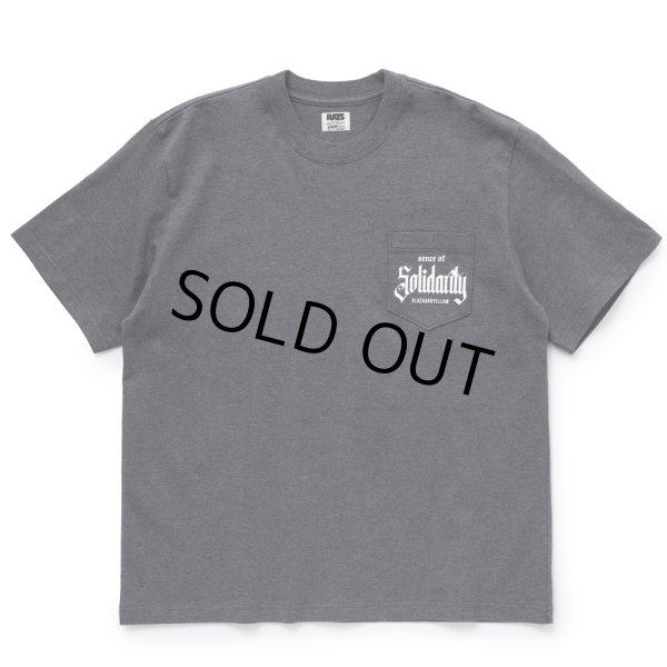 画像1: RATS/SOLIDARITY POCKET TEE（CHARCOAL）［プリントポケT-24春夏］ (1)