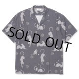画像: CALEE/×MIHO MURAKAMI PANTHER DOT PATTERN SH（DARK NAVY）［オープンカラーシャツ-24春夏］