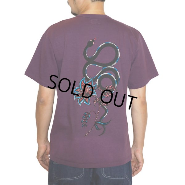 画像4: 【30%OFF】CALEE/×MIHO MURAKAMI BINDER NECK SNAKE VINTAGE TEE（WHITE）［プリントT-24春夏］ (4)