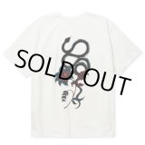 画像: 【30%OFF】CALEE/×MIHO MURAKAMI BINDER NECK SNAKE VINTAGE TEE（WHITE）［プリントT-24春夏］