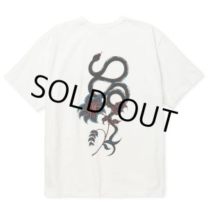画像: 【30%OFF】CALEE/×MIHO MURAKAMI BINDER NECK SNAKE VINTAGE TEE（WHITE）［プリントT-24春夏］