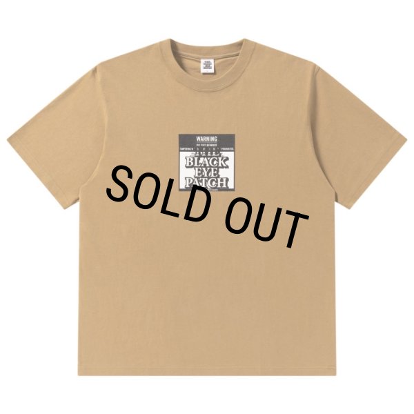 画像1: BlackEyePatch/DO NOT REMOVE LABEL TEE（SAND） (1)