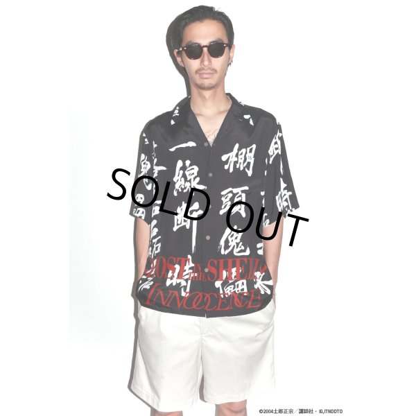 画像2: WACKO MARIA/GHOST IN THE SHELL 2 INNOCENCE / 攻殻機動隊 / HAWAIIAN SHIRT（BLACK）［ハワイアンシャツ-24春夏］ (2)