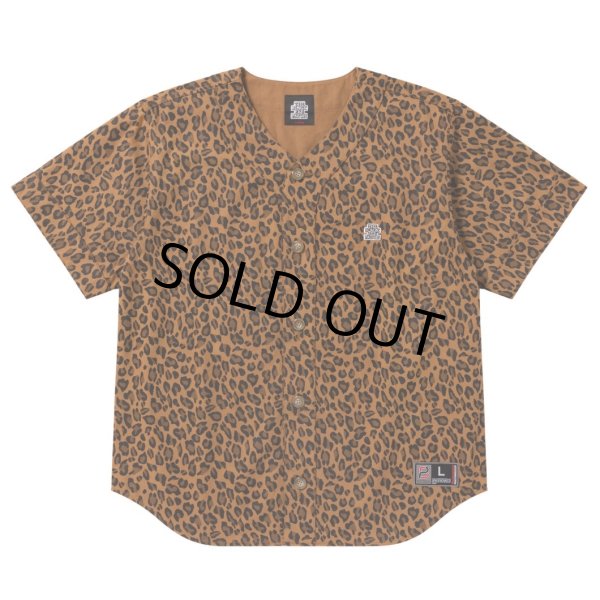 画像1: BlackEyePatch/OG LABEL LEOPARD PATTERNED BASEBALL SHIRT（MULTI） (1)