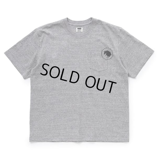 画像1: RATS/CIRCLE POCKET TEE（GRAY）［プリントポケT-24春夏］ (1)