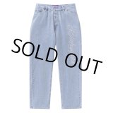 画像: BlackEyePatch/CHAIN STITCHED SCRIPT LOGO BAGGY JEANS（LIGHT BLUE）