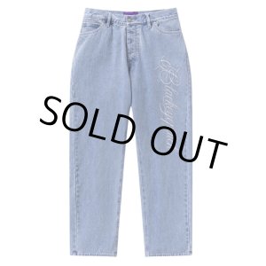 画像: BlackEyePatch/CHAIN STITCHED SCRIPT LOGO BAGGY JEANS（LIGHT BLUE）