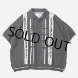 画像: TIGHTBOOTH/STRIPE KNIT OPEN POLO（Black）［ニットオープンポロ-24夏］