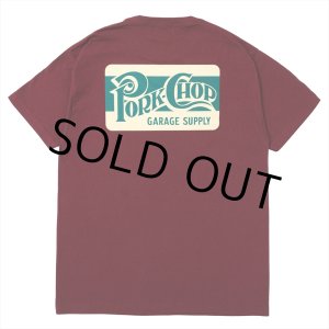 画像: PORKCHOP/SQUARE LOGO TEE（BURGUNDY）［プリントT-24春夏］