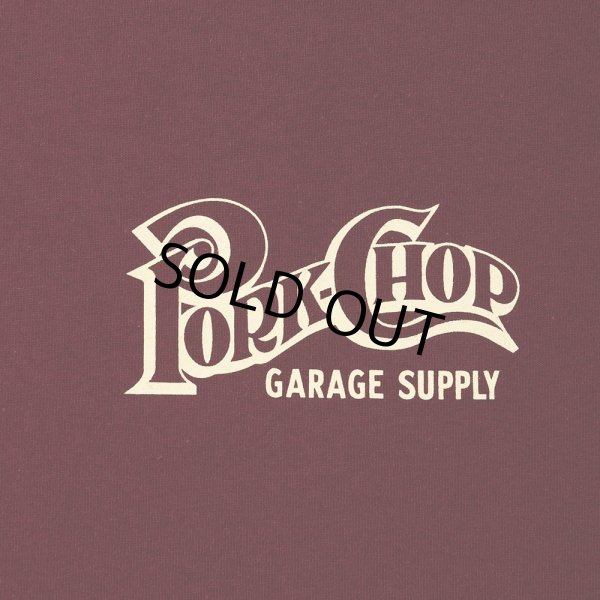 画像3: PORKCHOP/SQUARE LOGO TEE（BURGUNDY）［プリントT-24春夏］ (3)