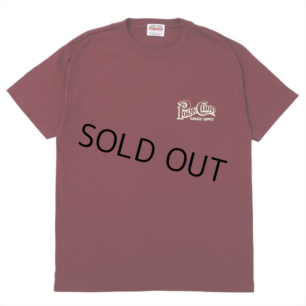 画像2: PORKCHOP/SQUARE LOGO TEE（BURGUNDY）［プリントT-24春夏］ (2)