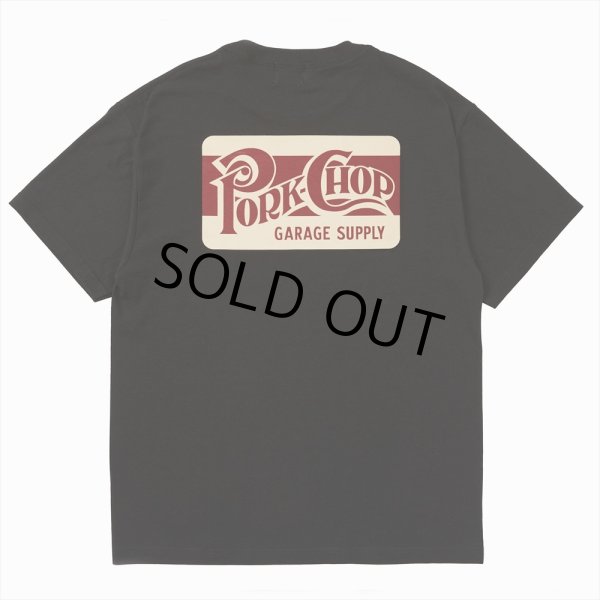 画像1: PORKCHOP/SQUARE LOGO TEE（BLACK）［プリントT-24春夏］ (1)