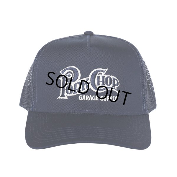 画像1: PORKCHOP/SQUARE LOGO CAP（NAVY）［メッシュキャップ-24春夏］ (1)