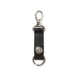 画像: CALEE/SILVER STAR CONCHO LEATHER KEY RING（BLACK）［レザーキーリング-25春夏］