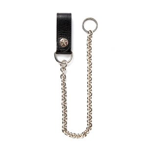 画像: CALEE/SILVER STAR CONCHO LEATHER WALLET CHAIN（BLACK）［ウォレットチェーン-25春夏］