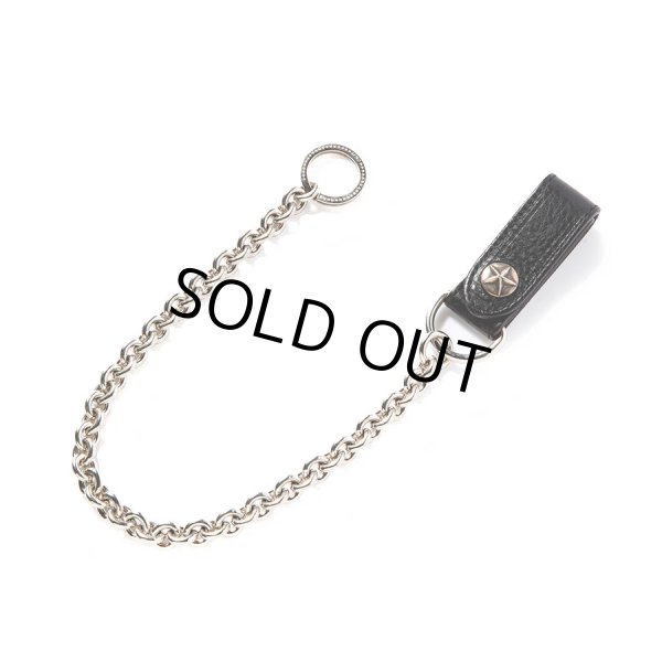 画像2: CALEE/SILVER STAR CONCHO LEATHER WALLET CHAIN（BLACK）［ウォレットチェーン-24春夏］ (2)