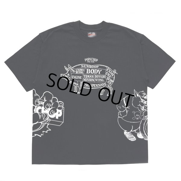 画像1: PORKCHOP/24 MULTI LOGOS TEE（BLACK）［プリントT-24春夏］ (1)