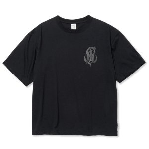 画像: 【30%OFF】CALEE/MULTI FUNCTION DROP SHOULDER LOGO TEE（BLACK）［ドロップショルダープリントT-24春夏］