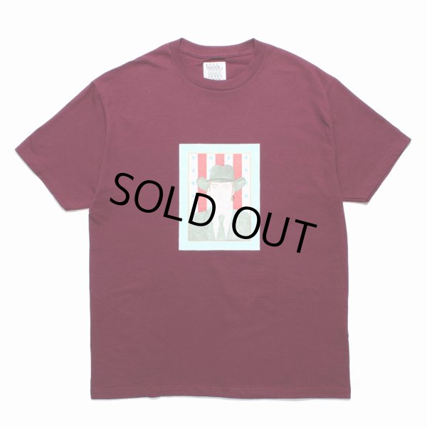 画像1: WACKO MARIA/世界平和プロジェクト / T-SHIRT（BURGUNDY）［プリントT-24春夏］ (1)