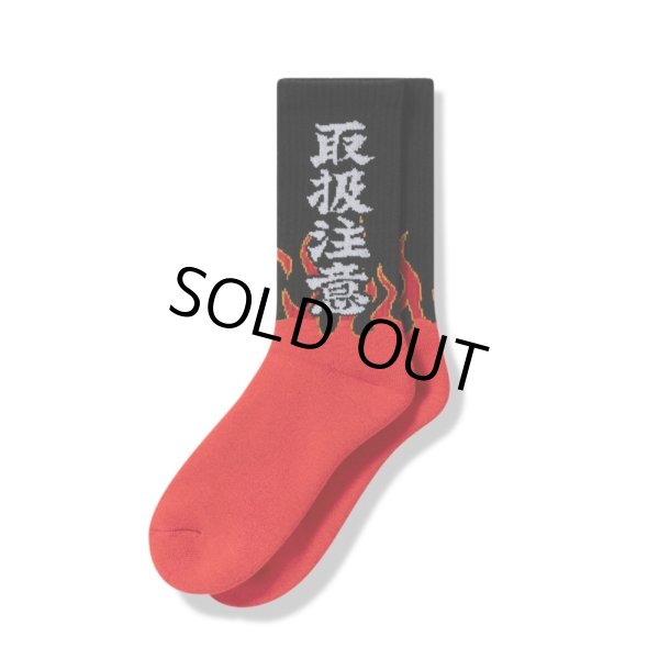 画像1: BlackEyePatch/HWC FLAMES SOCKS（MULTI） (1)