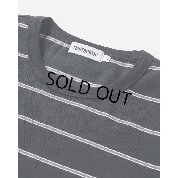 画像2: 【30%OFF】TIGHTBOOTH/LOGO BORDER T-SHIRT（Black）［ボーダーT-24夏］ (2)