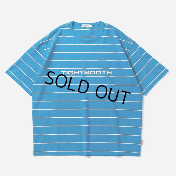 画像1: TIGHTBOOTH/LOGO BORDER T-SHIRT（Blue）［ボーダーT-24夏］ (1)