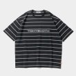 画像1: 【30%OFF】TIGHTBOOTH/LOGO BORDER T-SHIRT（Black）［ボーダーT-24夏］ (1)