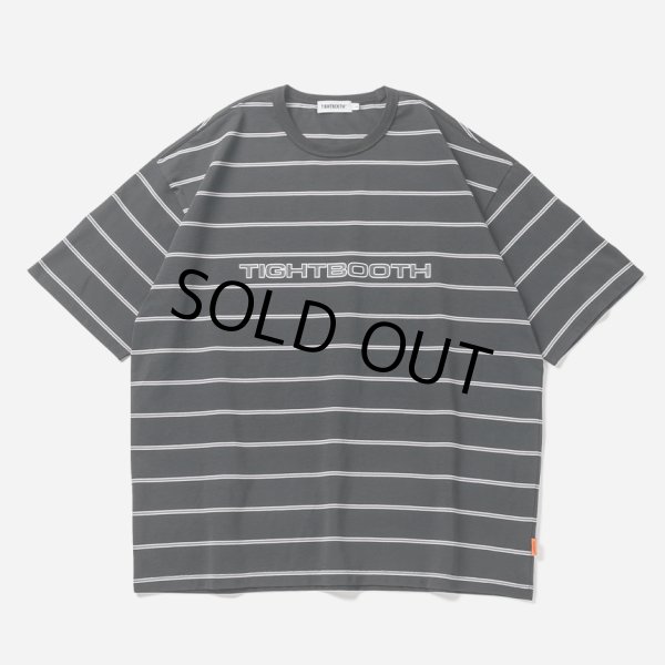 画像1: 【30%OFF】TIGHTBOOTH/LOGO BORDER T-SHIRT（Black）［ボーダーT-24夏］ (1)