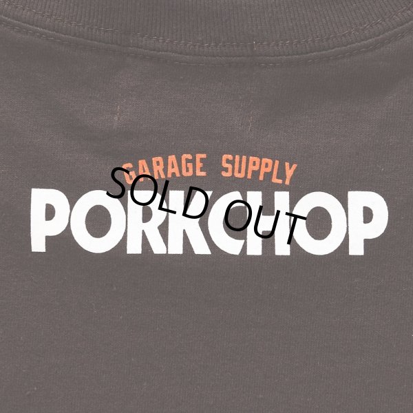 画像4: PORKCHOP/24 BLOCK LOGO TEE（BROWN）［プリントT-24春夏］ (4)