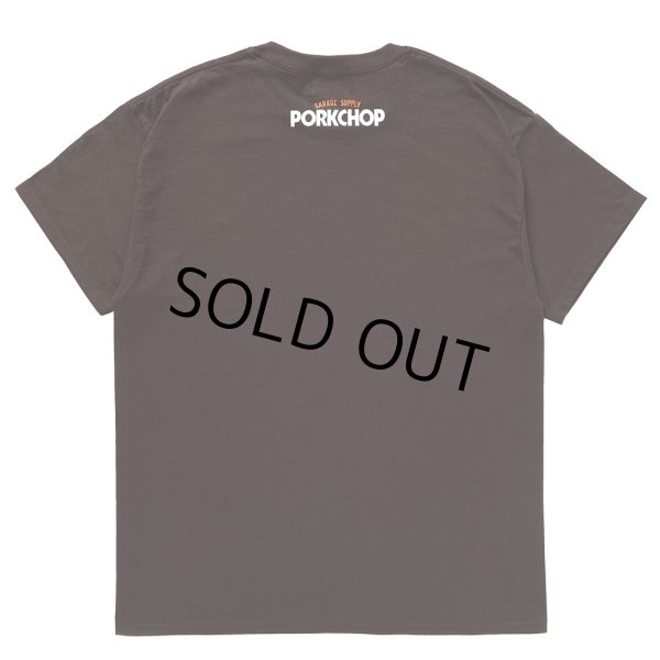 画像2: PORKCHOP/24 BLOCK LOGO TEE（BROWN）［プリントT-24春夏］ (2)