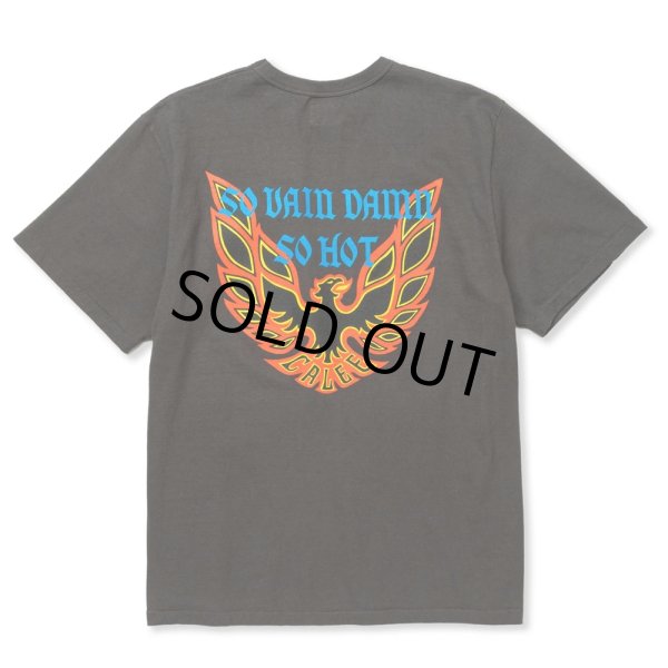 画像1: 【30%OFF】CALEE/BINDER NECK WING LOGO VINTAGE TEE ＜NATURALLY PAINT DESIGN＞（CHARCOAL）［プリントT-24春夏］ (1)
