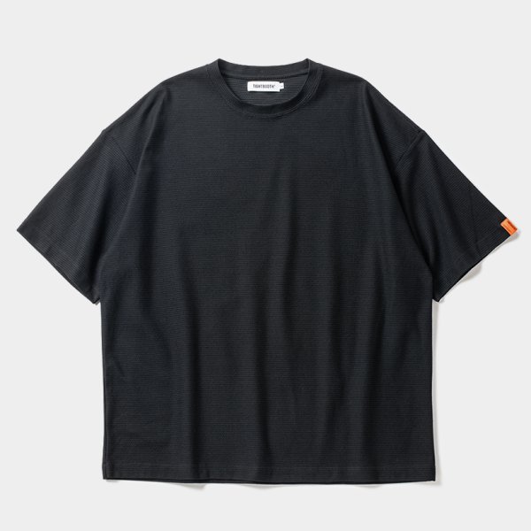 画像1: 【30%OFF】TIGHTBOOTH/HONEYCOMB BORDER T-SHIRT（Black）［ハニカムボーダーT-24夏］ (1)