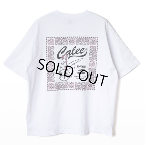 画像1: CALEE/× HIGH FIVE FACTORY CAL RETRO GIRL BANDANNA TEE（WHITE）［プリントT-24春夏］ (1)