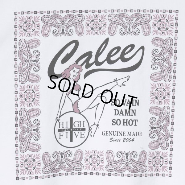 画像4: CALEE/× HIGH FIVE FACTORY CAL RETRO GIRL BANDANNA TEE（WHITE）［プリントT-24春夏］ (4)
