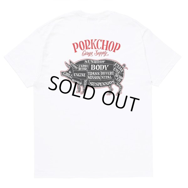 画像1: PORKCHOP/PORK BACK TEE（WHITE）［プリントT-24春夏］ (1)