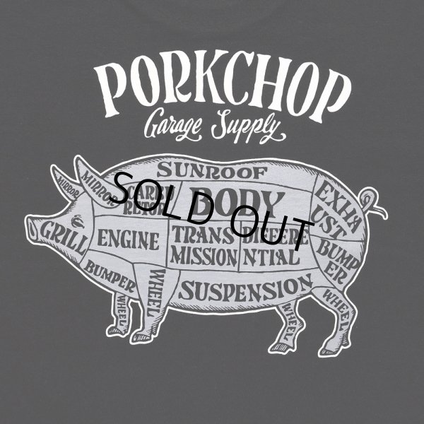 画像4: PORKCHOP/PORK BACK TEE（BLACK）［プリントT-24春夏］ (4)