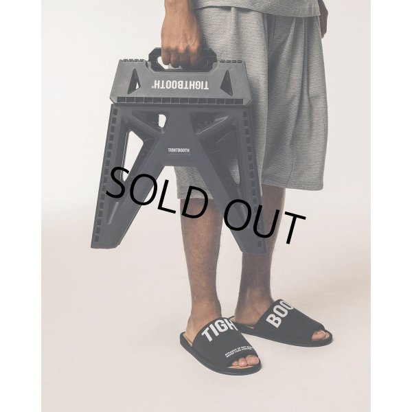 画像4: TIGHTBOOTH/BIG LABEL ROOM SANDAL（Black）［ルームサンダル-24夏］ (4)