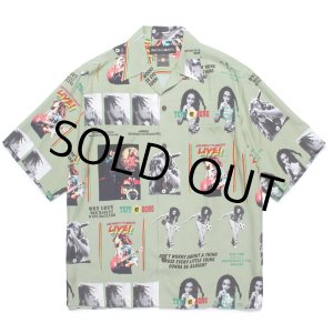 画像: WACKO MARIA/BOB MARLEY / HAWAIIAN SHIRT（GREEN）［ハワイアンシャツ-24秋冬］