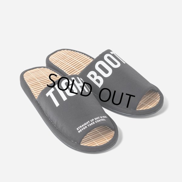 画像1: TIGHTBOOTH/BIG LABEL ROOM SANDAL（Black）［ルームサンダル-24夏］ (1)