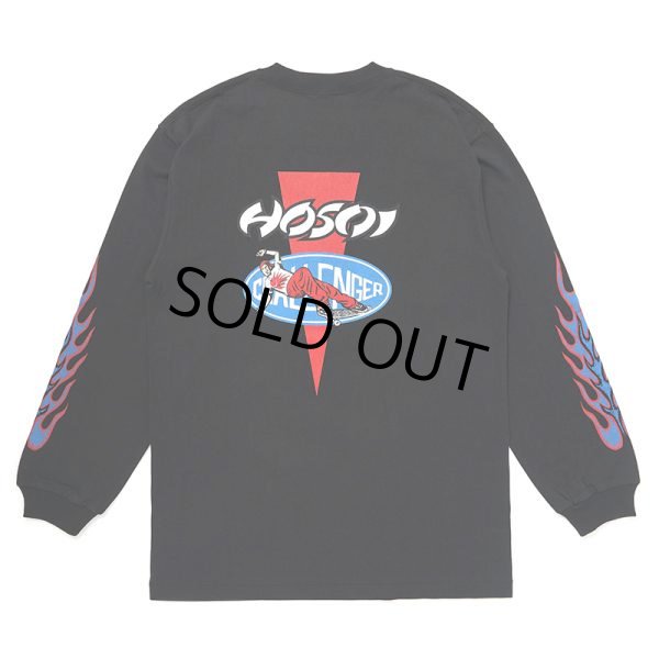 画像1: CHALLENGER/LOGO L/S TEE（×HOSOI）（BLACK）［プリント長袖T-24秋冬］ (1)