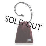 画像: WACKO MARIA/VELVET DRAWSTRING BAG（BURGUNDY）［ドローストリングバッグ-24秋冬］