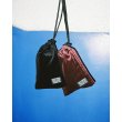 画像2: WACKO MARIA/VELVET DRAWSTRING BAG（BURGUNDY）［ドローストリングバッグ-24秋冬］ (2)