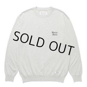 画像: WACKO MARIA/COTTON KNIT SWEATER（GRAY）［コットンニットセーター-24秋冬］