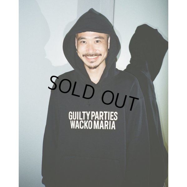 画像2: WACKO MARIA/MIDDLE WEIGHT PULL OVER HOODED SWEAT SHIRT（BLACK）［プルオーバーパーカー-24秋冬］ (2)