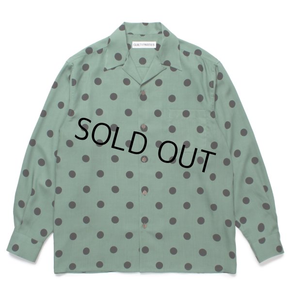 画像1: WACKO MARIA/DOTS HAWAIIAN SHIRT（GREEN）［ドットハワイアンシャツ-24秋冬］ (1)