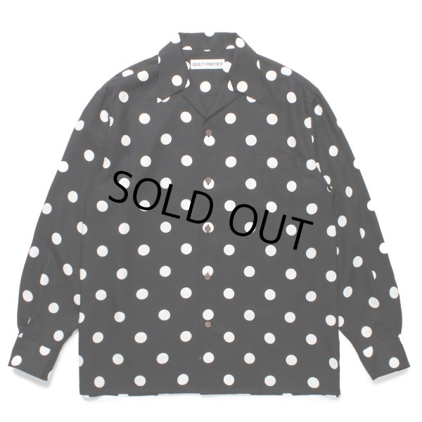 画像1: WACKO MARIA/DOTS HAWAIIAN SHIRT（BLACK）［ドットハワイアンシャツ-24秋冬］ (1)