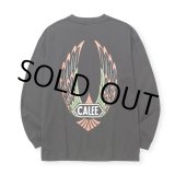 画像: CALEE/VINTAGE TYPE WING LOGO L/S TEE ＜NATURALLY PAINT DESIGN＞（CHARCOAL）［プリント長袖T-24秋冬］