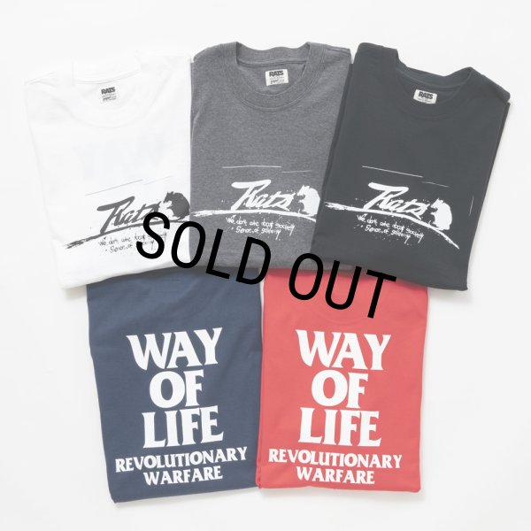 画像2: 【30%OFF】RATS/SCRIPT LOGO WAY OF LIFE TEE（BLACK）［プリントT-24秋冬］ (2)