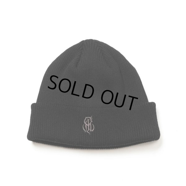 画像1: CALEE/CAL NT LOGO KNIT CAP（BLACK）［ニットキャップ-24秋冬］ (1)