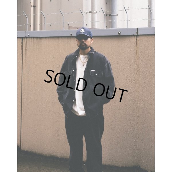 画像2: COOTIE PRODUCTIONS/10.5oz Denim L/S Work Shirt（Black Fade）［デニムワークシャツ-24秋冬］ (2)